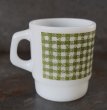 画像4: U.S.A. vintage Fire-king Mug SquareGingham アメリカヴィンテージ ファイヤーキング スクエアギンガム 緑  マグ マグカップ 1960-76's (4)