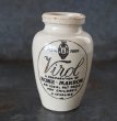 画像2: ENGLAND antique VIROL  pottery イギリスアンティーク ヴァイロール (Mサイズ)　陶器ポット 陶器ボトル ジャー瓶 1900's (2)