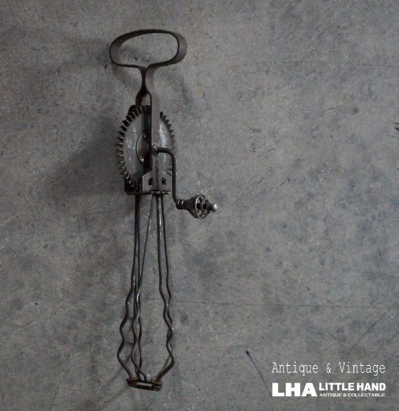 画像1: FRANCE antique whisk フランスアンティーク ウィスク ハンドミキサー 泡だて器 ヴィンテージ 1925's (1)