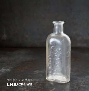 画像: ENGLAND antique Boots Glass Bottle イギリスアンティーク 筆記体ロゴ【Boots】 ガラスボトル H12cm ガラス瓶 1920's