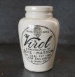 画像2: 【RARE】 ENGLAND antique VIROL pottery イギリスアンティーク ヴァイロール・ヴィロール 【骨にぎり(Mサイズ)】 陶器ポット 陶器ボトル 陶器ジャー 瓶 1860-80's (2)
