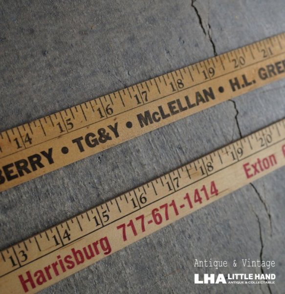 画像1: U.S.A. antique ADVERTISING WEEDEN YARD STICK RULER アドバタイジング 木製 ヤードスティック ルーラー 広告入 定規  ヴィンテージ 1960-80's (1)