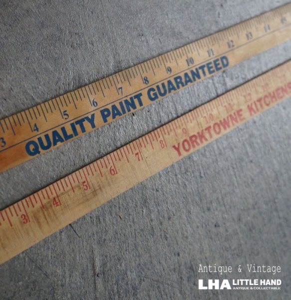 画像1: U.S.A. antique ADVERTISING WEEDEN YARD STICK RULER アドバタイジング 木製 ヤードスティック ルーラー 広告入 定規  ヴィンテージ 1960-80's (1)