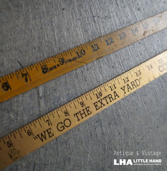画像1: U.S.A. antique ADVERTISING WEEDEN YARD STICK RULER アドバタイジング 木製 ヤードスティック ルーラー 広告入 定規  ヴィンテージ 1960-80's (1)