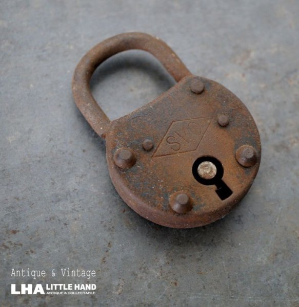 画像1: SALE【30%OFF】U.S.A. antique アメリカアンティーク SVO 刻印入 パドロック No Key 南京錠 ヴィンテージ ビンテージ 1930－50's (1)