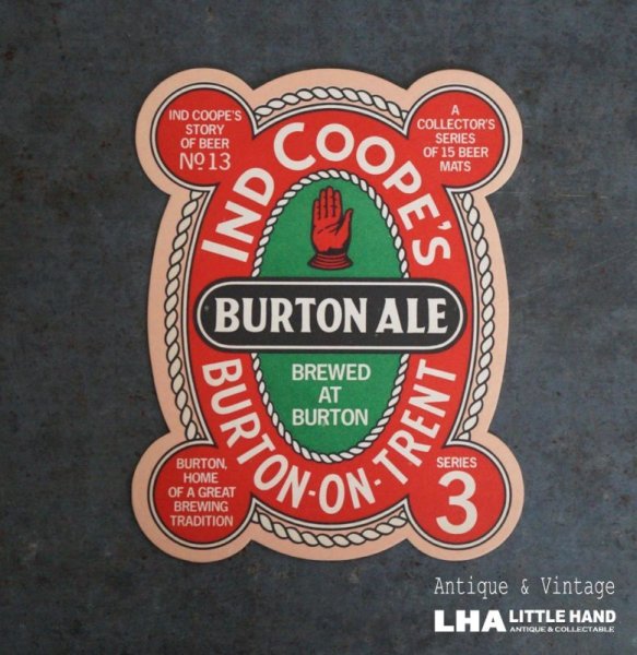 画像1: ENGLAND antique ADVERTISING Beer Mat イギリスアンティーク アドバタイジング ビアマット コースター 広告入り ヴィンテージ ビンテージ 1970-80's (1)