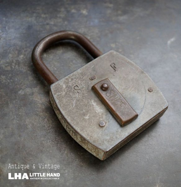 画像1: SALE【30%OFF】FRANCE antique PADROCK Mo Key SNCF フランスアンティーク 刻印入 パドロック 南京錠 ヴィンテージ ビンテージ 1930－50's (1)