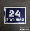 画像1: POLAND antique SIGN ポーランドアンティーク ロゴ入 ホーロー ハウスナンバープレート サインプレート ビンテージ ヴィンテージ1930-50's (1)