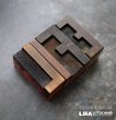 画像1: U.S.A. antique Letterpress LIFE アメリカアンティーク 木製プリンターブロック 4個 Ｈ5ｃｍ ヴィンテージ スタンプ ビンテージ はんこ 数字 1900-40's  (1)