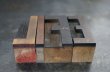 画像5: U.S.A. antique Letterpress LIFE アメリカアンティーク 木製プリンターブロック 4個 Ｈ5ｃｍ ヴィンテージ スタンプ ビンテージ はんこ 数字 1900-40's  (5)