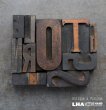 画像2: U.S.A. antique Letterpress 10cs アメリカアンティーク 木製プリンターブロック 10個セット H7.5cm〜H3.4cm  ヴィンテージ スタンプ ビンテージ はんこ 1900-60's  (2)