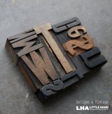 画像: U.S.A. antique Letterpress 10cs アメリカアンティーク 木製プリンターブロック 10個セット H8.5cm〜H3.4cm  ヴィンテージ スタンプ ビンテージ はんこ 1900-60's 