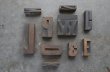 画像5: U.S.A. antique Letterpress 10cs アメリカアンティーク 木製プリンターブロック 10個セット H7.5cm〜H3.4cm  ヴィンテージ スタンプ ビンテージ はんこ 1900-60's  (5)