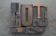 画像3: U.S.A. antique Letterpress 10cs アメリカアンティーク 木製プリンターブロック 10個セット H7.5cm〜H3.4cm  ヴィンテージ スタンプ ビンテージ はんこ 1900-60's  (3)
