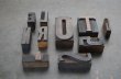 画像6: U.S.A. antique Letterpress 10cs アメリカアンティーク 木製プリンターブロック 10個セット H7.5cm〜H3.4cm  ヴィンテージ スタンプ ビンテージ はんこ 1900-60's  (6)