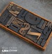 画像2: USA・ENGLAND・FRANCE antique Letterpress & PHILADELPHIA Cheese Box アンティーク プリンターブロック【25ピース・PHILADELPHIAチーズボックス木箱付】ビンテージ ヴィンテージ 1900－1960's  (2)