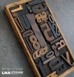 画像1: USA・ENGLAND・FRANCE antique Letterpress & Cheese Box アンティーク プリンターブロック【30ピース・チーズボックス木箱付】ビンテージ ヴィンテージ 1900－1960's  (1)