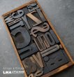 画像1: USA・ENGLAND・FRANCE antique Letterpress & PHILADELPHIA Cheese Box アンティーク プリンターブロック【25ピース・PHILADELPHIAチーズボックス木箱付】ビンテージ ヴィンテージ 1900－1960's  (1)