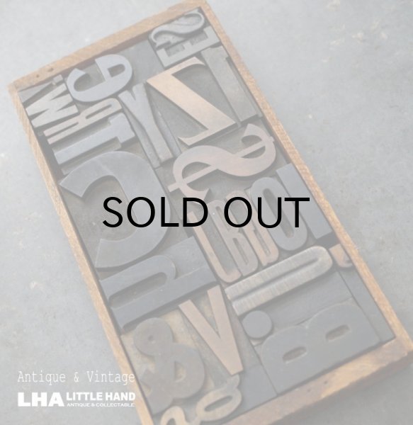 画像1: USA・ENGLAND・FRANCE antique Letterpress & PHILADELPHIA Cheese Box アンティーク プリンターブロック【25ピース・PHILADELPHIAチーズボックス木箱付】ビンテージ ヴィンテージ 1900－1960's  (1)