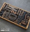 画像2: USA・ENGLAND・FRANCE antique Letterpress & Cheese Box アンティーク プリンターブロック【24ピース・チーズボックス木箱付】ビンテージ ヴィンテージ 1900－1960's  (2)