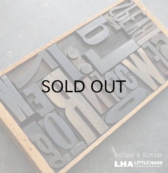 画像1: USA・ENGLAND・FRANCE antique Letterpress & PHILADELPHIA Cheese Box アンティーク プリンターブロック【26ピース・PHILADELPHIAチーズボックス木箱付】ビンテージ ヴィンテージ 1900－1960's  (1)