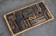 画像5: USA・ENGLAND・FRANCE antique Letterpress & Cheese Box アンティーク プリンターブロック【24ピース・チーズボックス木箱付】ビンテージ ヴィンテージ 1900－1960's  (5)