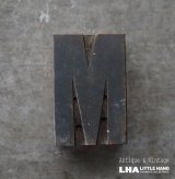 画像: U.S.A. antique Letterpress 【M】アメリカアンティーク 木製プリンターブロック Ｈ5ｃｍ ヴィンテージ スタンプ ビンテージ はんこ 数字 1900-40's 