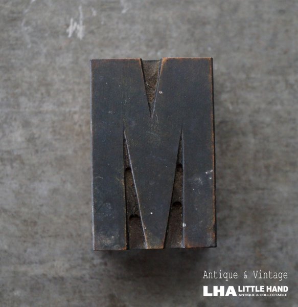 画像1: U.S.A. antique Letterpress 【M】アメリカアンティーク 木製プリンターブロック Ｈ5ｃｍ ヴィンテージ スタンプ ビンテージ はんこ 数字 1900-40's  (1)