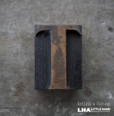 画像: U.S.A. antique Letterpress 【T】アメリカアンティーク 木製プリンターブロック Ｈ5ｃｍ ヴィンテージ スタンプ ビンテージ はんこ 数字 1900-40's 