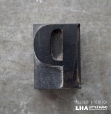 画像: U.S.A. antique Letterpress 【P】アメリカアンティーク 木製プリンターブロック Ｈ5ｃｍ ヴィンテージ スタンプ ビンテージ はんこ 数字 1900-40's 