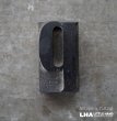 画像1: U.S.A. antique Letterpress 【p】アメリカアンティーク 木製プリンターブロック Ｈ5ｃｍ ヴィンテージ スタンプ ビンテージ はんこ 数字 1900-40's  (1)