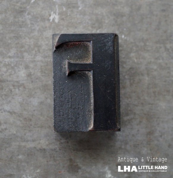画像1: U.S.A. antique Letterpress 【F】アメリカアンティーク 木製プリンターブロック Ｈ5ｃｍ ヴィンテージ スタンプ ビンテージ はんこ 数字 1900-40's  (1)