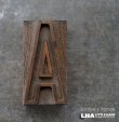 画像1: U.S.A. antique Letterpress 【A】アメリカアンティーク 木製プリンターブロック BIG/Ｈ7.5ｃｍ ヴィンテージ スタンプ ビンテージ はんこ 数字 1900-40's 