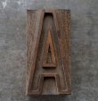 画像2: U.S.A. antique Letterpress 【A】アメリカアンティーク 木製プリンターブロック BIG/Ｈ7.5ｃｍ ヴィンテージ スタンプ ビンテージ はんこ 数字 1900-40's 