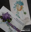 画像1: ENGLAND antique POST CARD 2pcs イギリスアンティー ポストカード 2枚セット  ヴィンテージ 葉書 ビンテージ 1910-30's (1)
