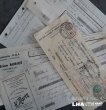画像1: FRANCE antique RECEIPT 5pcs フランスアンティーク 領収証 領収書 古い紙 5枚セット 1930-40's ヴィンテージ 紙 ビンテージ (1)
