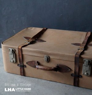 画像: ENGLAND antique Trunk イギリスアンティーク トランク・スーツケース バッグ ブラウン 茶 ヴィンテージ　1930-50's