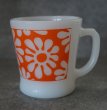 画像2: U.S.A. vintage Fire-king Mug Grooving Head アメリカヴィンテージ ファイヤーキング グルービングヘッド 橙 マグ マグカップ 1970's (2)