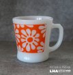 画像1: U.S.A. vintage Fire-king Mug Grooving Head アメリカヴィンテージ ファイヤーキング グルービングヘッド 橙 マグ マグカップ 1970's (1)