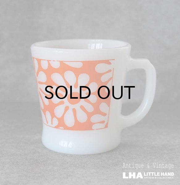 画像1: U.S.A. vintage Fire-king Mug Grooving Head アメリカヴィンテージ ファイヤーキング グルービングヘッド 橙 マグ マグカップ 1970's (1)
