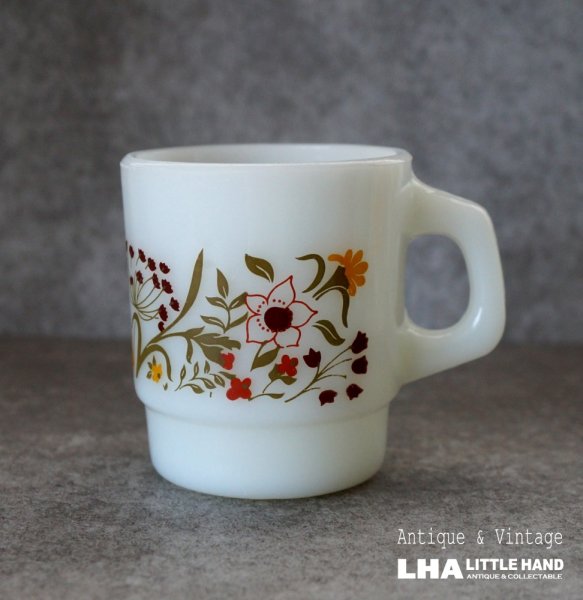 画像1: U.S.A. vintage Fire-king Mug Herb アメリカヴィンテージ ファイヤーキング ハーブ マグ マグカップ 1977-86's (1)