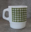 画像3: U.S.A. vintage Fire-king Mug SquareGingham アメリカヴィンテージ ファイヤーキング スクエアギンガム 緑  マグ マグカップ 1960-76's (3)