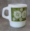 画像3: U.S.A. vintage Fire-king Mug Marguerite アメリカヴィンテージ ファイヤーキング マーガレット 緑  マグ マグカップ 1960-76's (3)