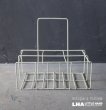 画像1: ENGLAND antique Milk Glass Bottle Rack イギリスアンティーク  ミルクボトル ラック ホルダー 瓶入れ カゴ ヴィンテージ 1970-80's (1)