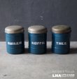 画像1: NETHERLANDS antique Enamel CANISTERS オランダアンティーク ホーロー キャニスター 缶 3SET ヴィンテージ　ビンテージ1940's