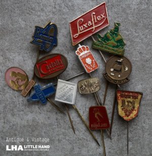 画像: SALE【50%OFF】NETHERLANDS antique ADVERTISING HAT PINS 12pcs オランダアンティーク ハットピン ヴィンテージ 12本SET 1960-80's