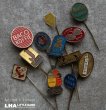 画像1: SALE【50%OFF】NETHERLANDS antique ADVERTISING HAT PINS 12pcs オランダアンティーク ハットピン ヴィンテージ 12本SET 1960-80's (1)