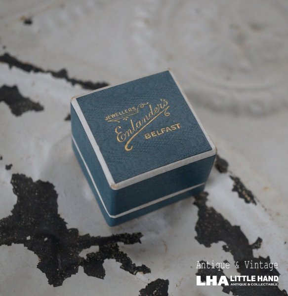 画像1: ENGLAND antique JEWELLERS RING BOX イギリスアンティーク クラフト ジュエリーケース 紙箱 ジュエリーボックス リングケース リングボックス アクセサリー 1940-60's (1)