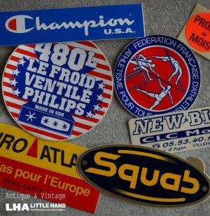画像: FRANCE & U.S.A. antique  STICKERS 6pcs フランス＆アメリカ アンティーク ステッカー シール ヴィンテージ 6枚SET 1980-90's