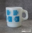 画像1: U.S.A. vintage Fire-king Mug Star Shine  アメリカヴィンテージ ファイヤーキング スターシャイン  水色  マグ マグカップ 1960-76's (1)